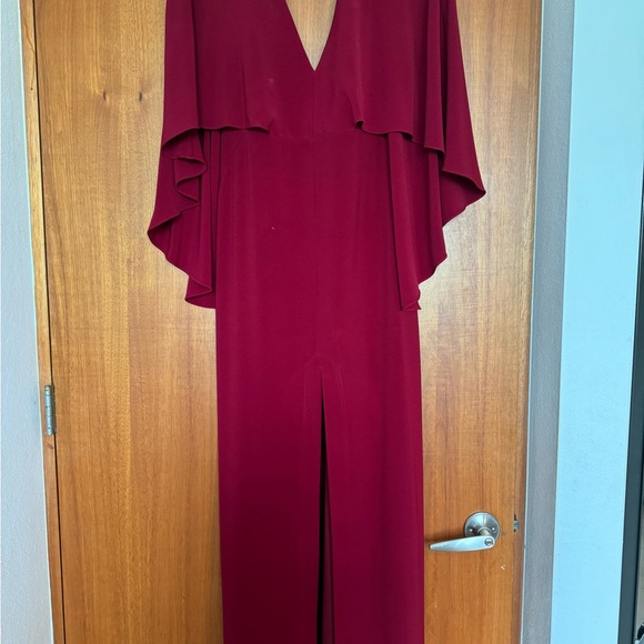 Halston Heritage Flowy Crepe Gown - Picture 3 of 11